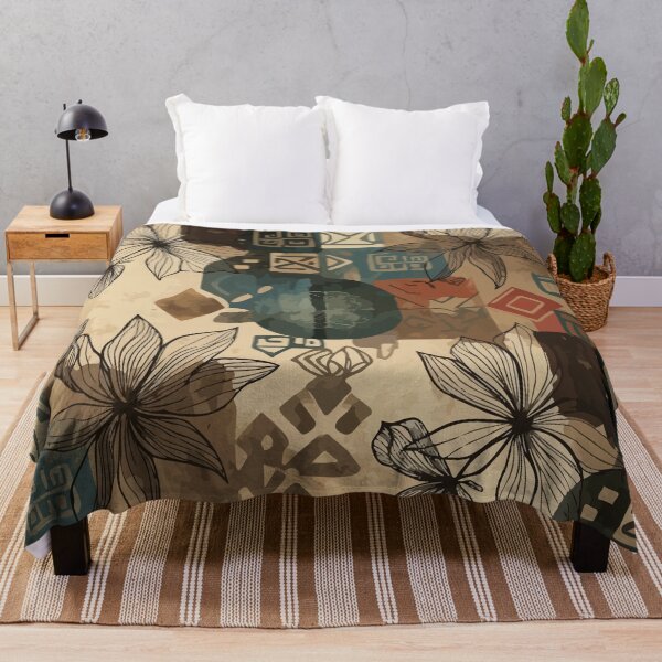 Item preview, Earthy Abstract Floral Pattern designed and sold by RidaSalArt.