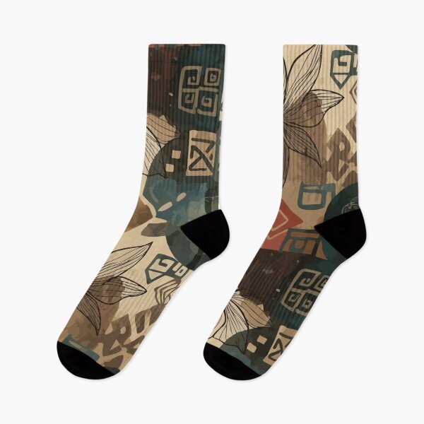Item preview, Earthy Abstract Floral Pattern designed and sold by RidaSalArt.