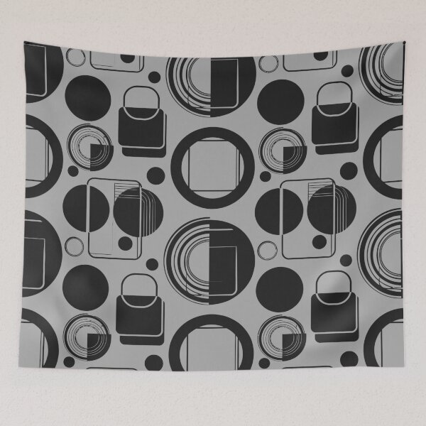 Item preview, Geometric Monochrome Pattern designed and sold by RidaSalArt.