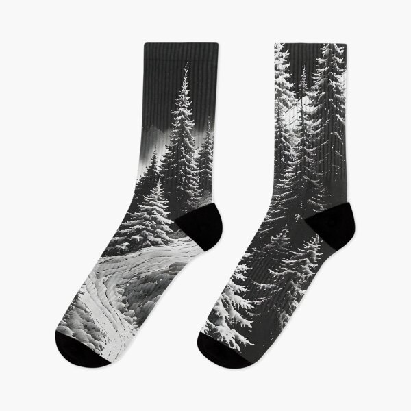 Item preview, Snow-covered path in the pine forest designed and sold by Mianku | Für das Leben.