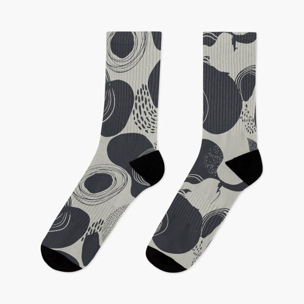 Item preview, Monochrome Organic Shapes Abstract Seamless Pattern designed and sold by RidaSalArt.