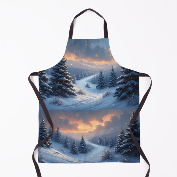 Item preview, Winter landscape with snow-covered trees and path designed and sold by Mianku | Für das Leben.