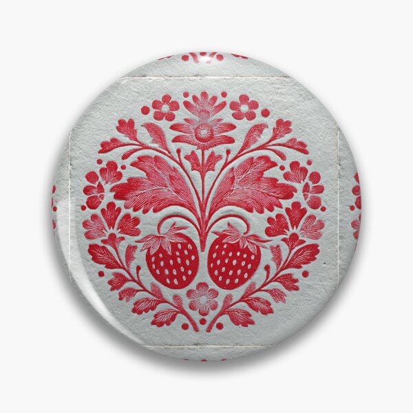 Item preview, Folk art strawberries designed and sold by MendaciousMina.