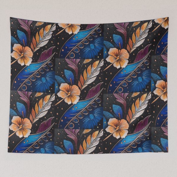 Item preview, Luminous Botanical Abstract Night Garden designed and sold by RidaSalArt.