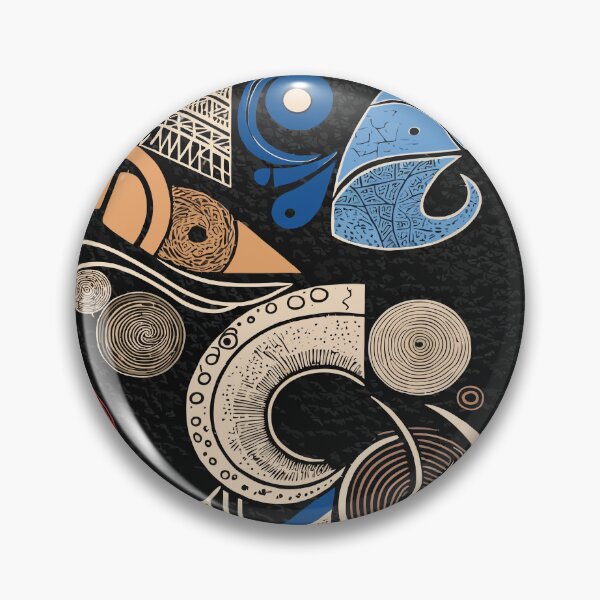 Item preview, Geometric Symbol Composition With Tribal Abstract Shapes designed and sold by RidaSalArt.