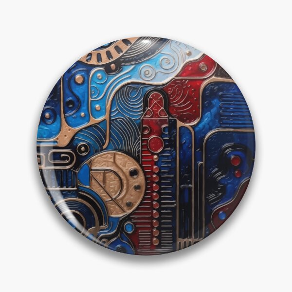 Item preview, Retro Futuristic Circuit Mosaic designed and sold by RidaSalArt.