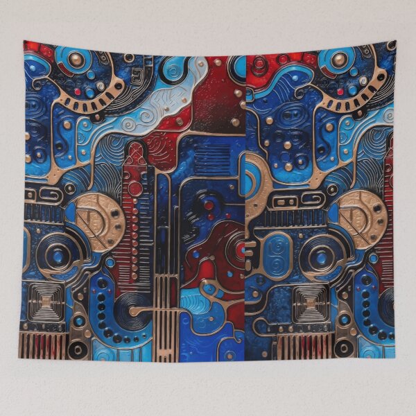 Item preview, Retro Futuristic Circuit Mosaic designed and sold by RidaSalArt.