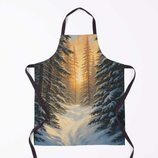 Item preview, Winter path in the snow-covered coniferous forest designed and sold by Mianku | Für das Leben.