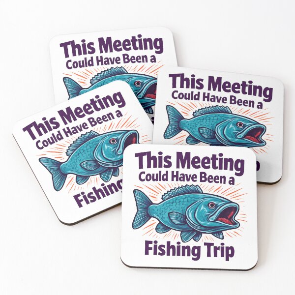 Item preview, This Meeting Could Have Been a Fishing Trip Funny Fisherman Retro Bass Design designed and sold by tareankush.