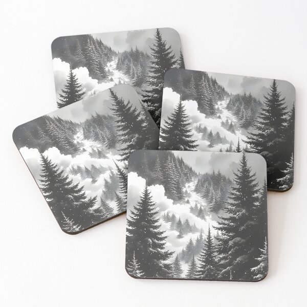 Item preview, Winter landscape with snow-covered fir trees designed and sold by Mianku | Für das Leben.