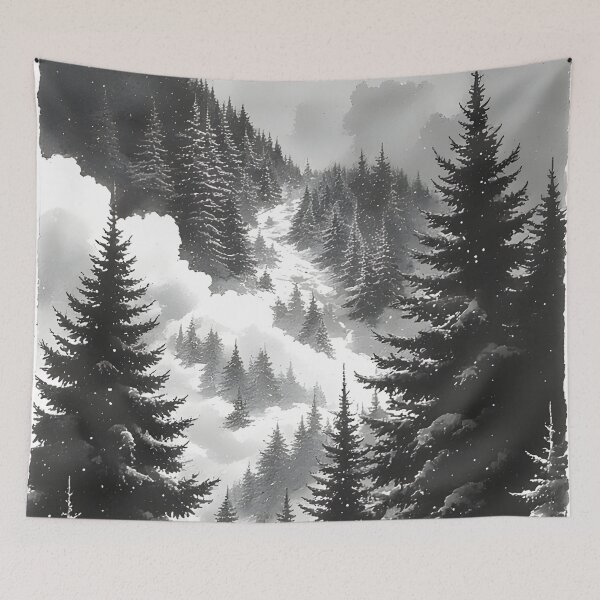 Item preview, Winter landscape with snow-covered fir trees designed and sold by Mianku | Für das Leben.