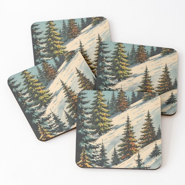 Item preview, Snowy landscape with pines and trees designed and sold by Mianku | Für das Leben.