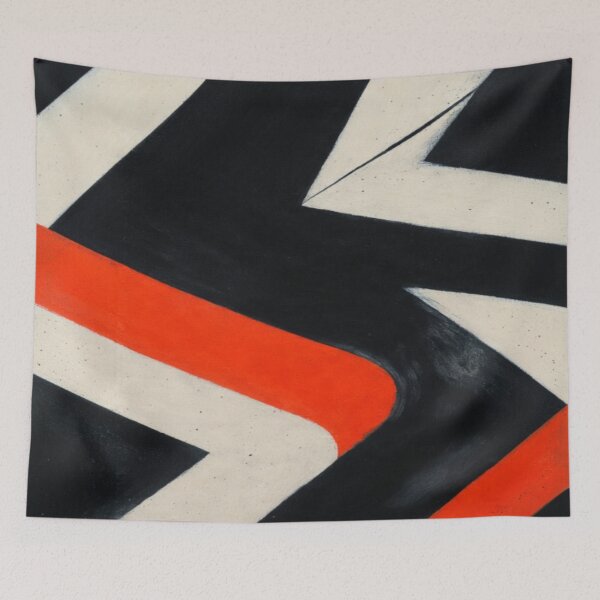 Item preview, Bold Zigzag Minimalist Contrast designed and sold by RidaSalArt.