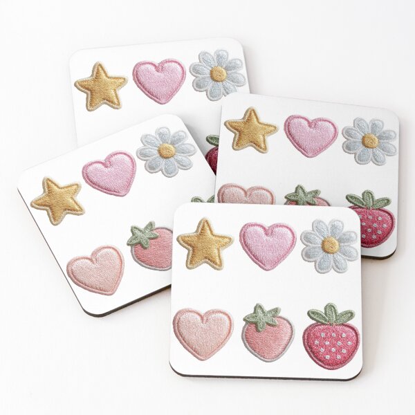 Item preview, Mini patches sticker pack, star ,strawberry, & daisy designed and sold by MendaciousMina.