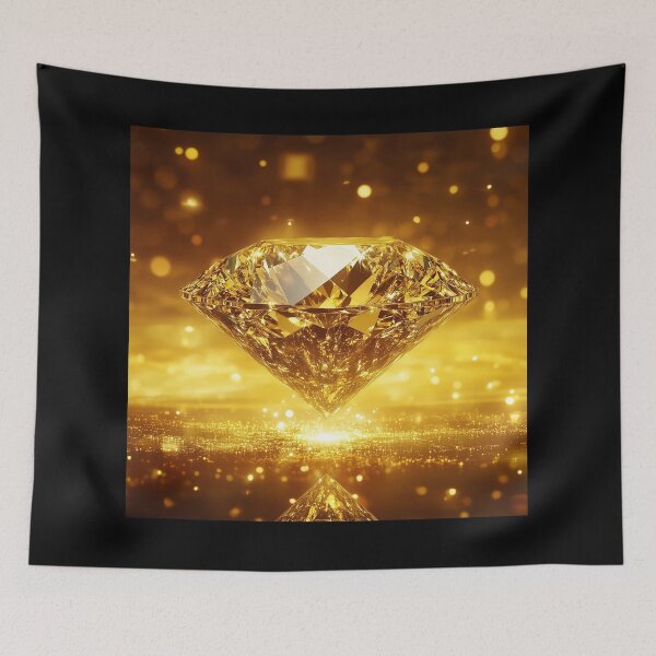 Item preview, Golden Diamond Luxury – Precious Gem and Gold Elegance Design designed and sold by WordPlayStudio.