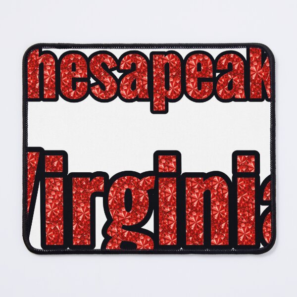 Item preview, Chesapeake Virginia City Name With Red Rhinestone designed and sold by TheIconSmith.