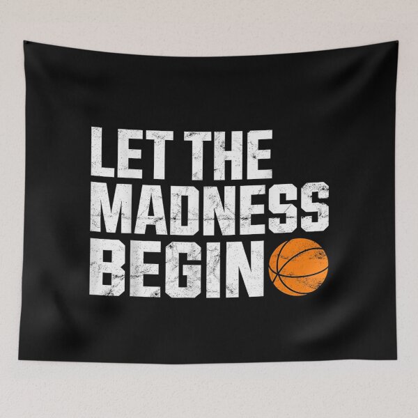 Item preview, Let The Madness Begin Basketball March Madness Vintage Distressed Sport Typography designed and sold by Capisedo.