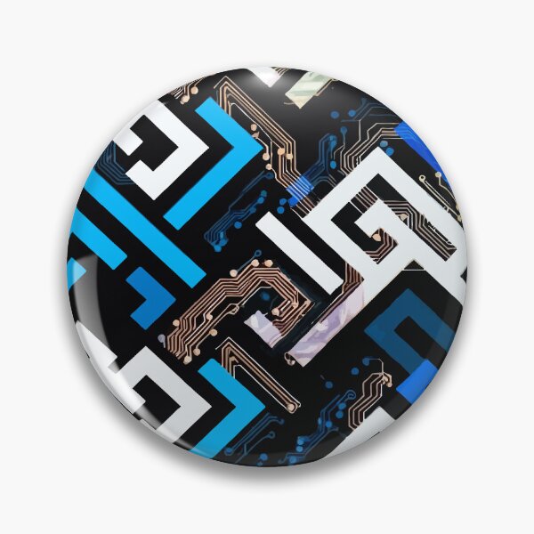 Item preview, Futuristic Tech Circuit Geometric Pattern designed and sold by RidaSalArt.