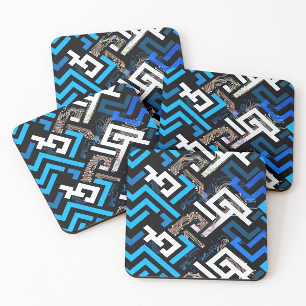Item preview, Futuristic Tech Circuit Geometric Pattern designed and sold by RidaSalArt.