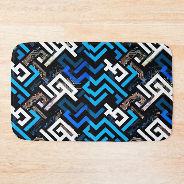 Item preview, Futuristic Tech Circuit Geometric Pattern designed and sold by RidaSalArt.