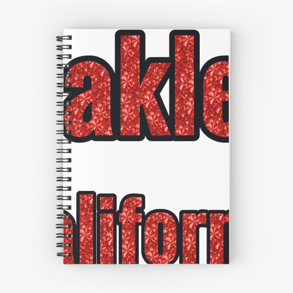 Artikelvorschau, Oakley-Stadtname aus Kalifornien mit rotem Strassstein entworfen und verkauft von TheIconSmith.
