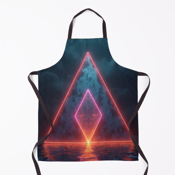Item preview, Neon shapes on water under a dark sky designed and sold by Mianku | Für das Leben.