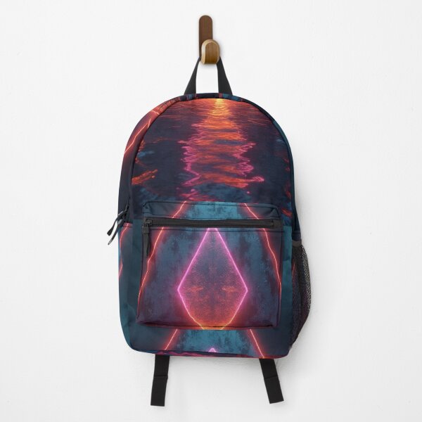 Item preview, Neon shapes on water under a dark sky designed and sold by Mianku | Für das Leben.