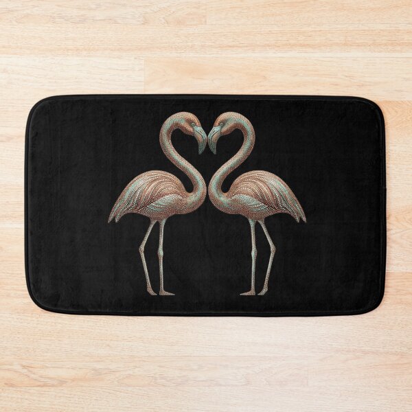 Item preview, Two Flamingos Forming a Heart – Romantic Nature Art designed and sold by Herzbaumatelier.