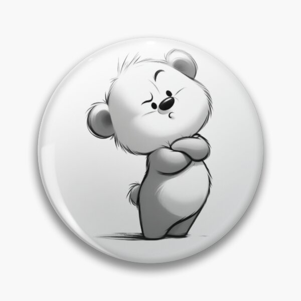 Item preview, Cute Minimal Teddy Bear Cartoon | Adorable Kawaii Bear Illustration | Soft Aesthetic Animal Design designed and sold by Aedition.
