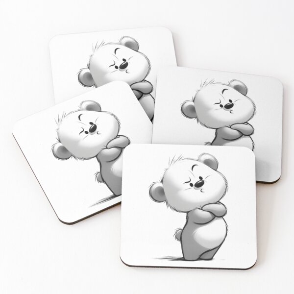 Item preview, Cute Minimal Teddy Bear Cartoon | Adorable Kawaii Bear Illustration | Soft Aesthetic Animal Design designed and sold by Aedition.