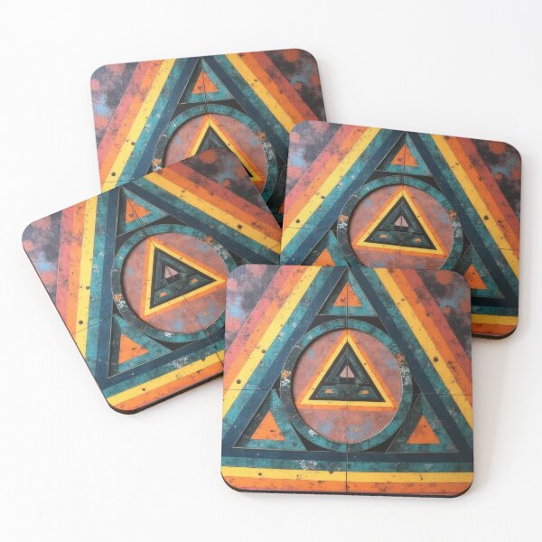 Item preview, Abstract triangles and circles in warm tones designed and sold by Mianku | Für das Leben.