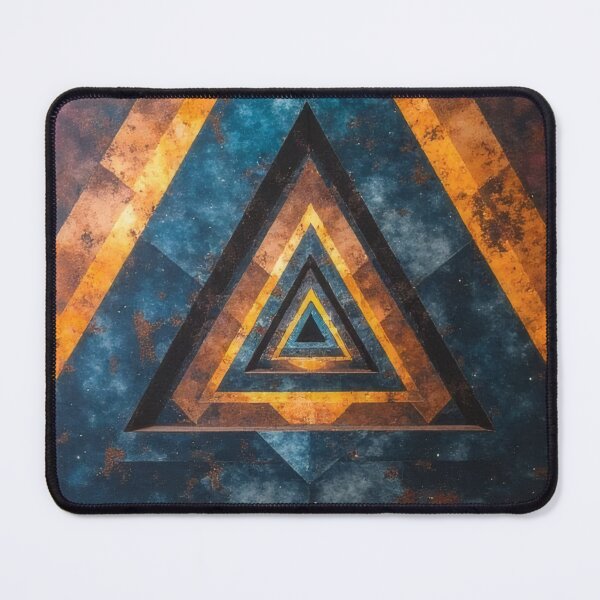 Item preview, Abstract triangular tunnel illusion with cosmic colors designed and sold by Mianku | Für das Leben.