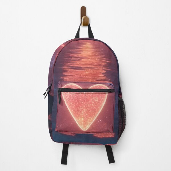 Item preview, Glowing heart in a cosmic pyramid by the water designed and sold by Mianku | Für das Leben.