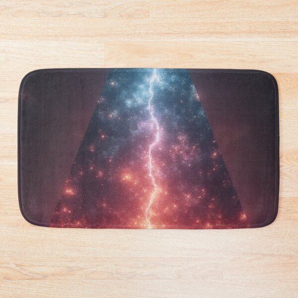 Item preview, Cosmic pyramid with lightning over water designed and sold by Mianku | Für das Leben.