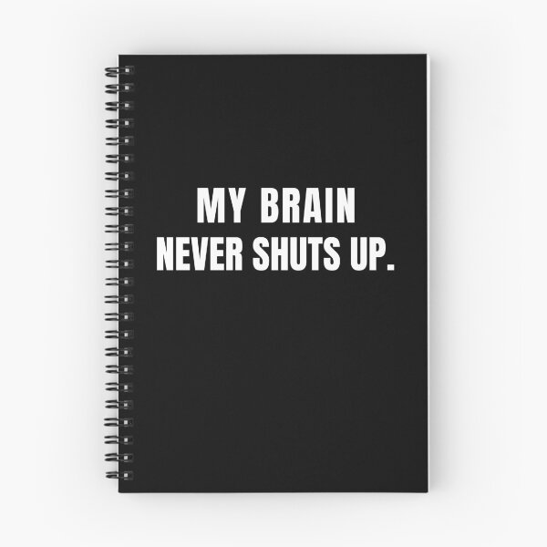 Artikelvorschau, Mein Gehirn hört nie auf zu reden – Lustiger Angsthumor – Introvertierten-Meme – Nachvollziehbares Design zum Thema Grübeln entworfen und verkauft von Thavi.