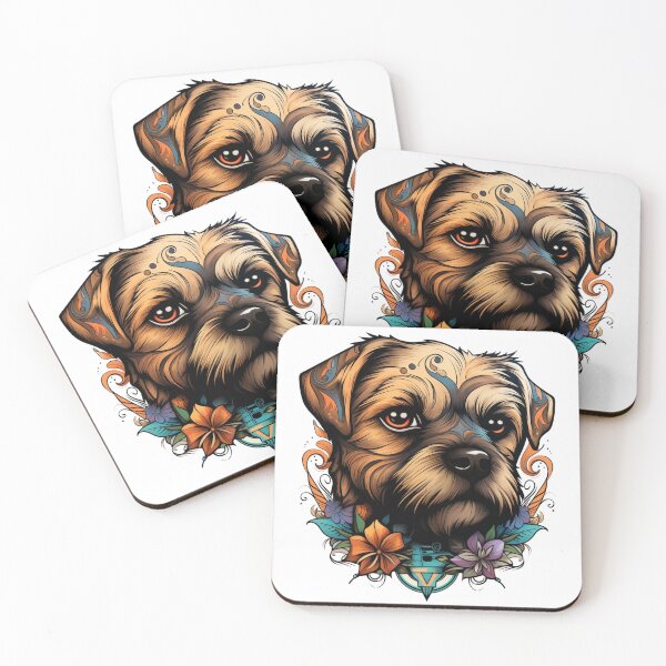 Item preview, Neo-traditional Border Terrier designed and sold by MendaciousMina.