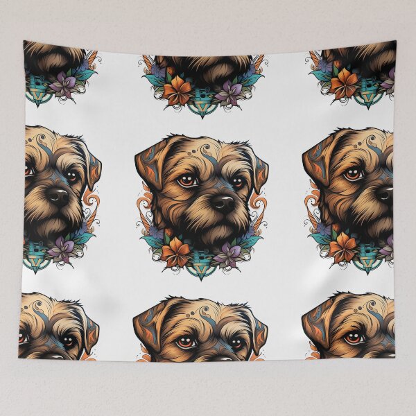 Item preview, Neo-traditional Border Terrier designed and sold by MendaciousMina.