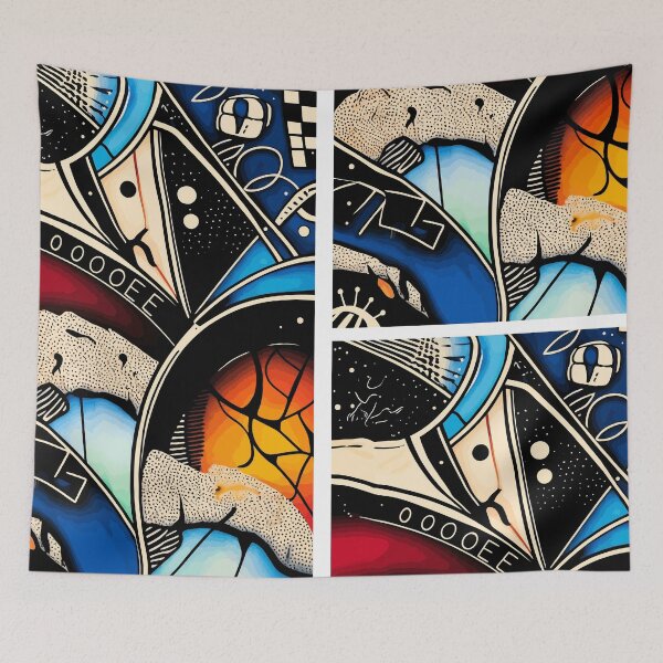 Item preview, Abstract Cosmic Space Landscape Illustration designed and sold by RidaSalArt.