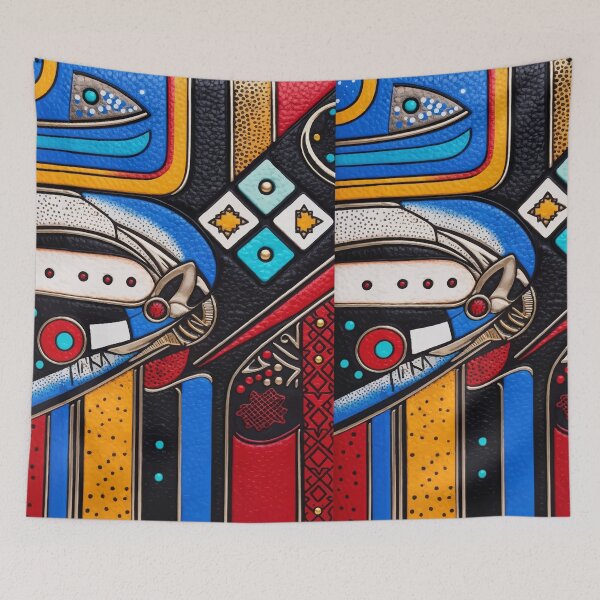 Item preview, Colorful Geometric Tribal Abstract Art designed and sold by RidaSalArt.