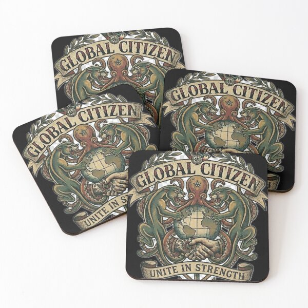 Item preview, Global Citizen Crest Tattoo – Panther & Octopus Old School Design designed and sold by EARTH PEOPLE.