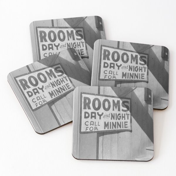 Item preview, Vintage Minnie's boarding rooms, Beale Street, Memphis, Tennessee black and white photographic art print designed and sold by Astrid Arkhangelsky.