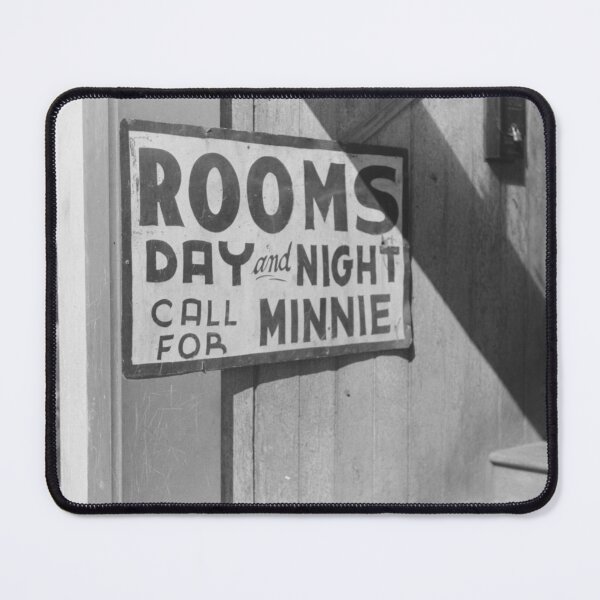 Item preview, Vintage Minnie's boarding rooms, Beale Street, Memphis, Tennessee black and white photographic art print designed and sold by Astrid Arkhangelsky.