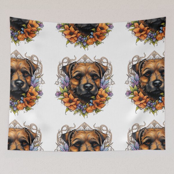 Item preview, Neo-traditional Border Terrier designed and sold by MendaciousMina.
