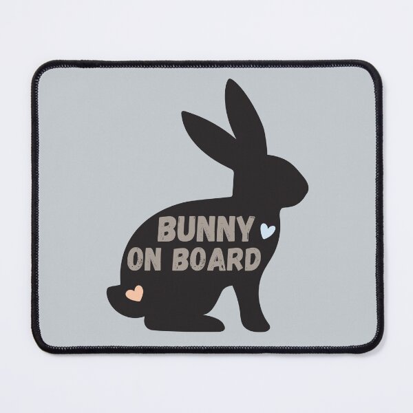 Item preview, Bunny On Board - cute rabbit car sticker design designed and sold by AnulaArt.