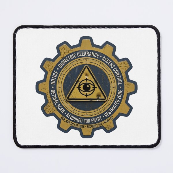 Item preview, Industrial Biometric Clearance Gear Decal designed and sold by octozap.