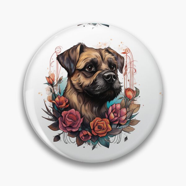 Item preview, Neo-traditional Border Terrier designed and sold by MendaciousMina.