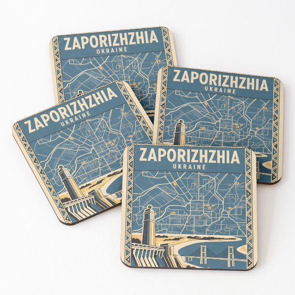 Item preview, Recuerdo de viaje retro vintage de Zaporizhzhia Ucrania designed and sold by TravelersGems.