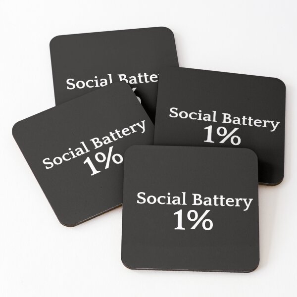 Item preview, Social Battery 1 Percent Funny Introvert Shirt Minimal Design white text designed and sold by NeonGrain.