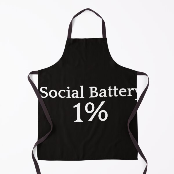 Item preview, Social Battery 1 Percent Funny Introvert Shirt Minimal Design white text designed and sold by NeonGrain.