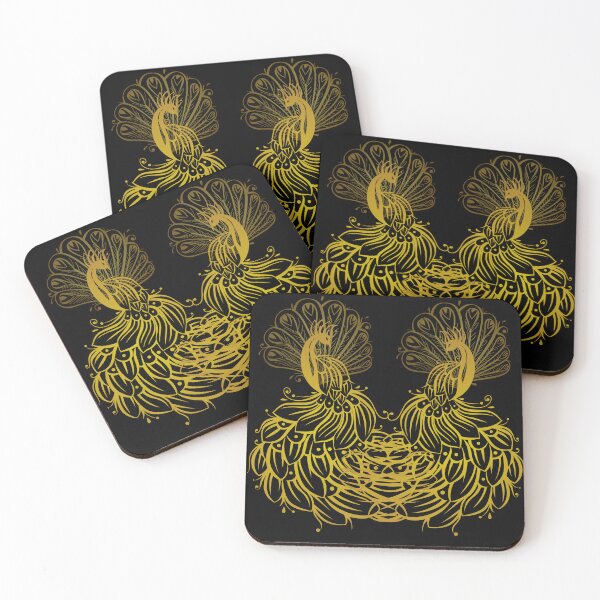 Item preview, Golden Peacock Elegant Luxury Design designed and sold by Phitwhim.